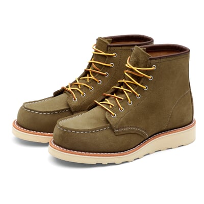 Damen Moc Boot Rauleder, Oliv