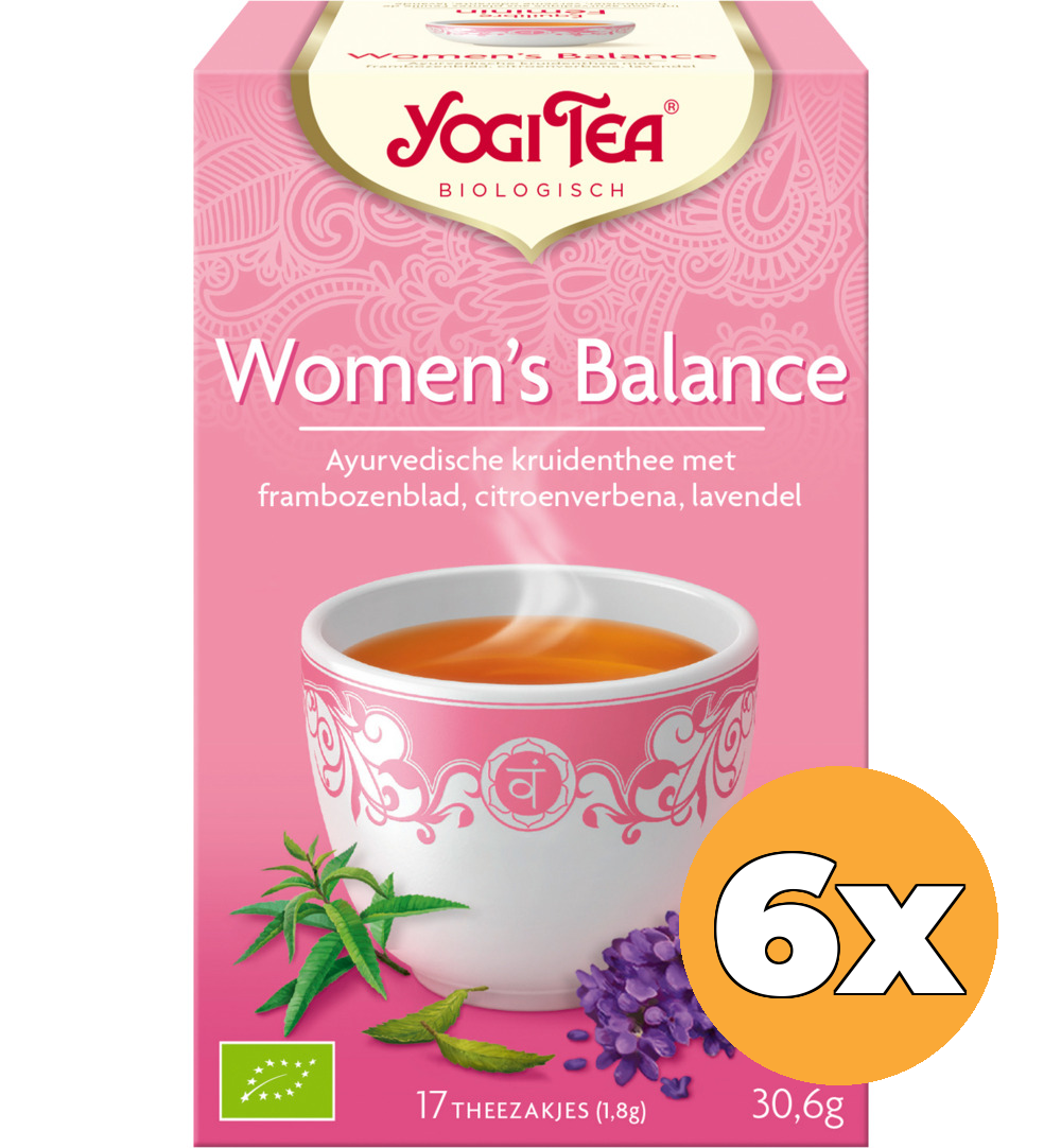 6x Yogi Tea Women’s balance bio (17 stuks)