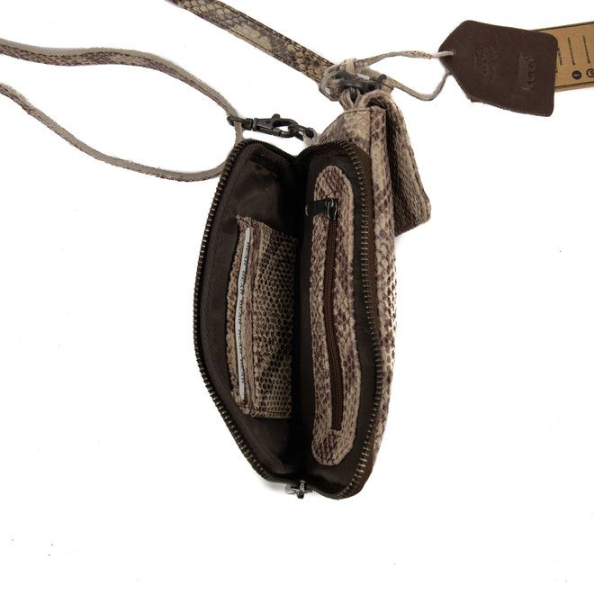 Bear Design Snake Telefoontasje Ahana Bruin SN2106
