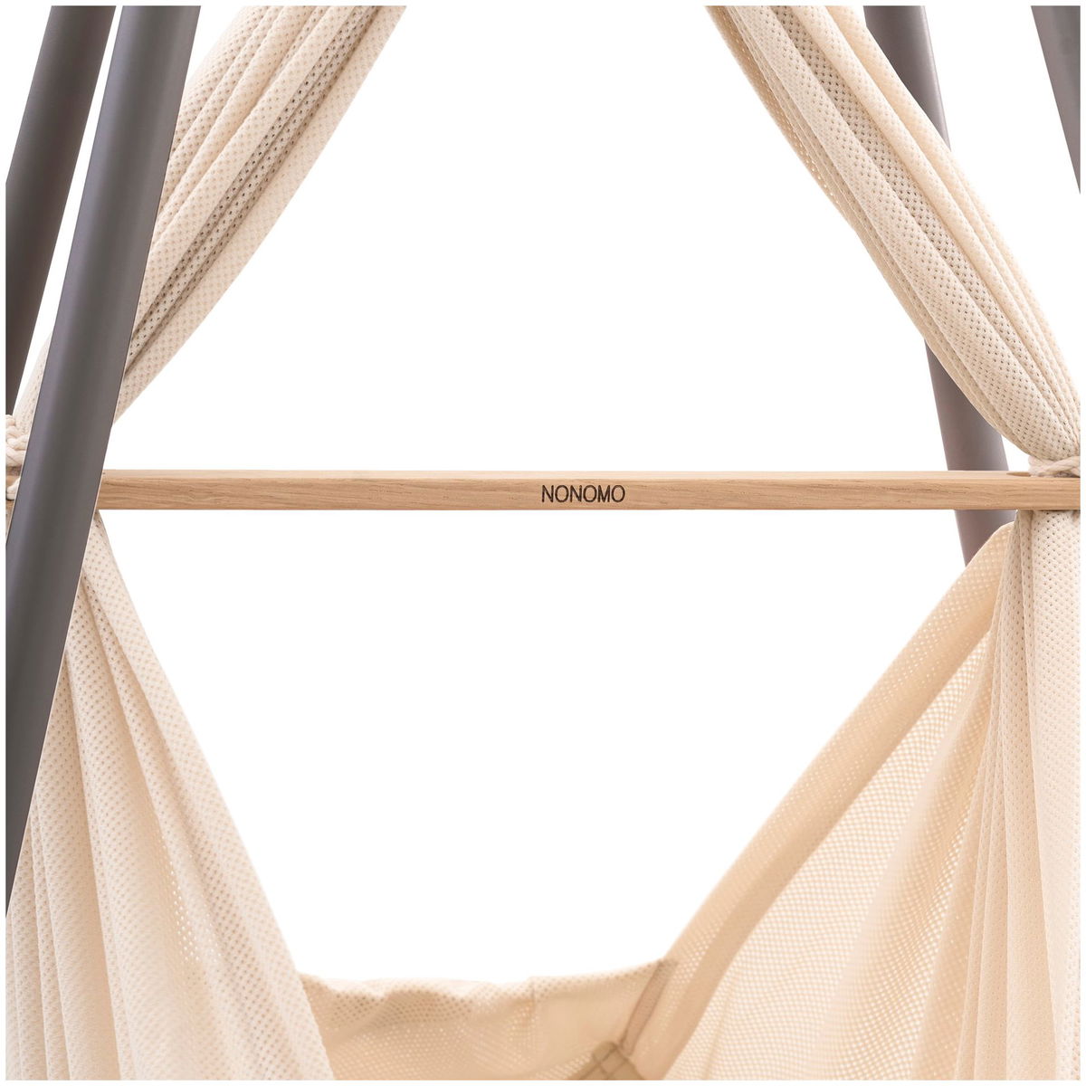 NonomoNonomo   Federwiege mit Move weiss und Tipi anthrazit almond