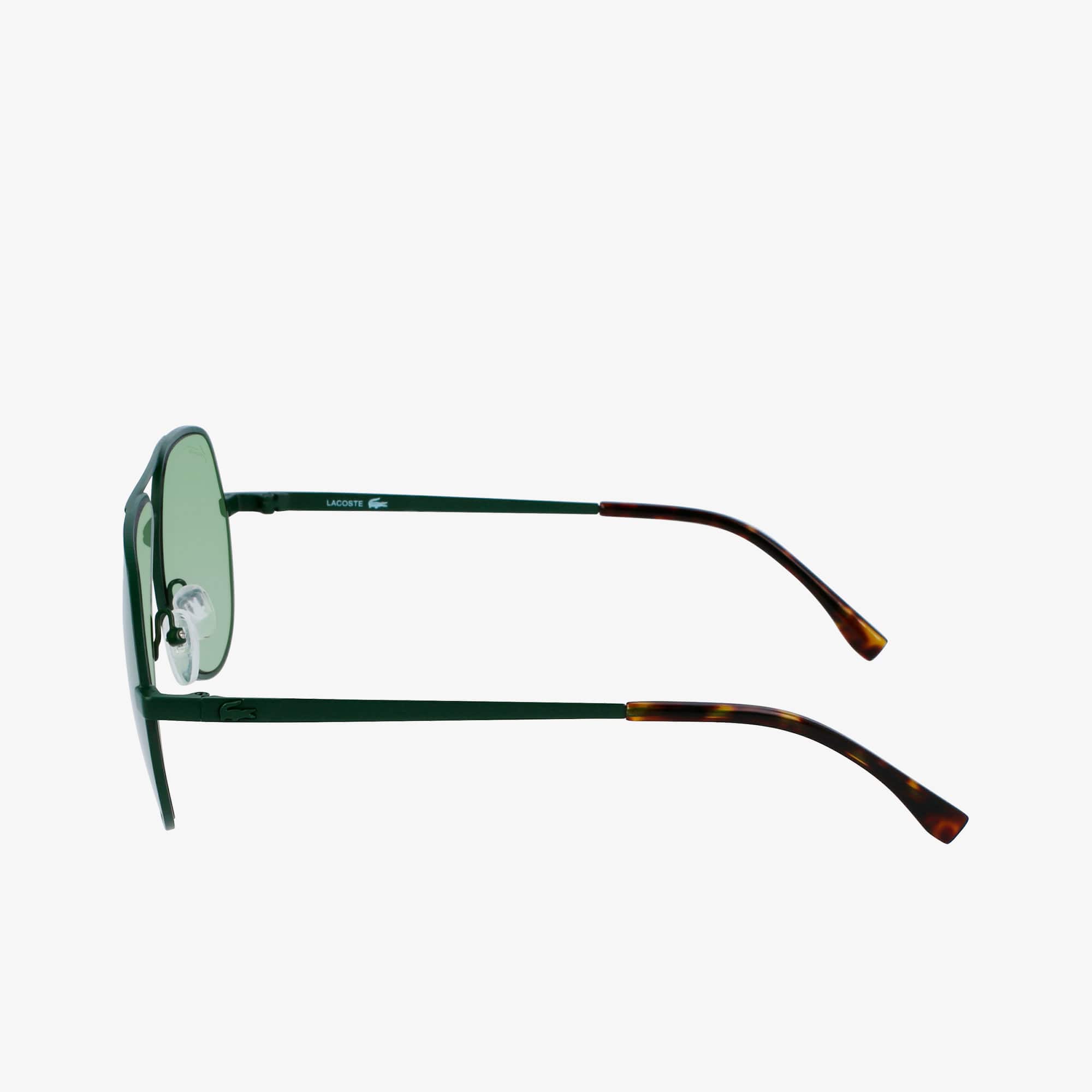 Lunettes de soleil pilote unisexes Signature 101 en métal Lunettes de soleil - Vert - Lacoste - Unisex