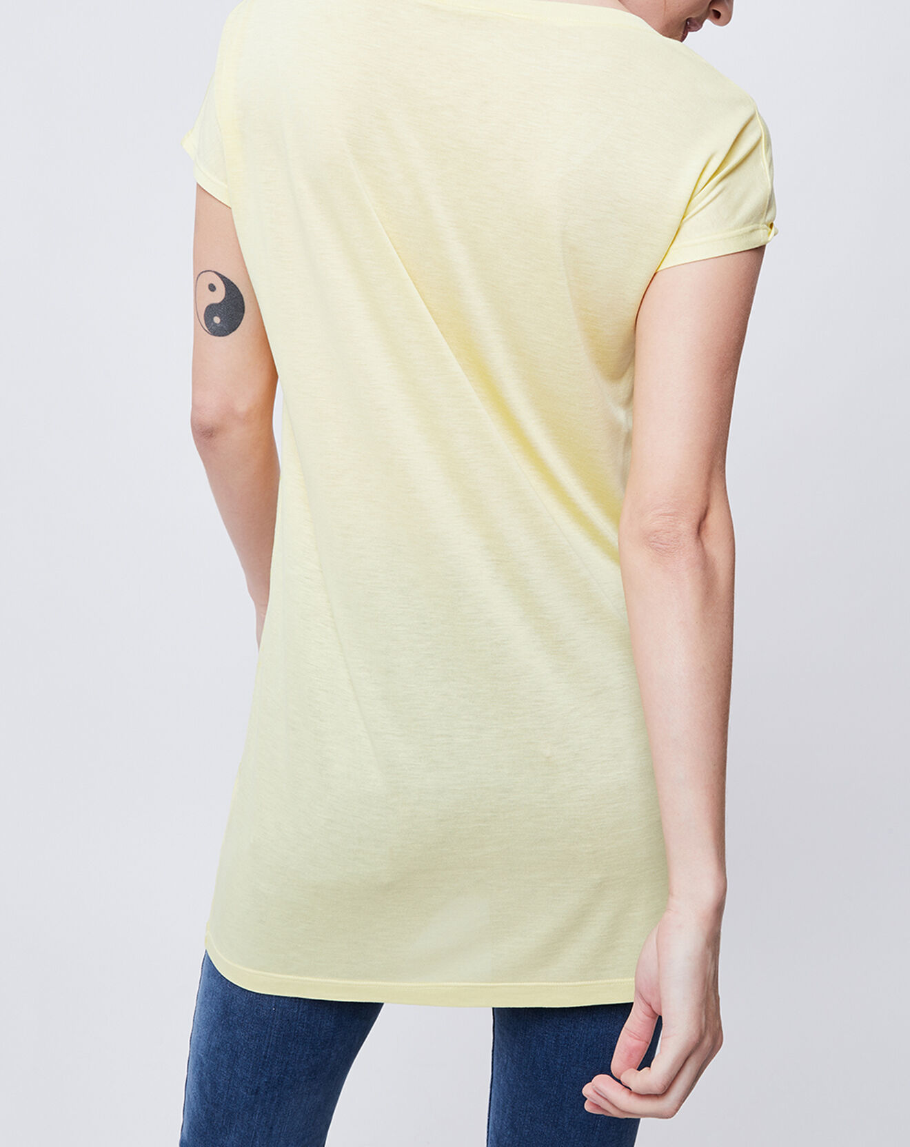 John Galliano T-Shirt Long imprimé Gazette jaune poussin/jaune moutarde