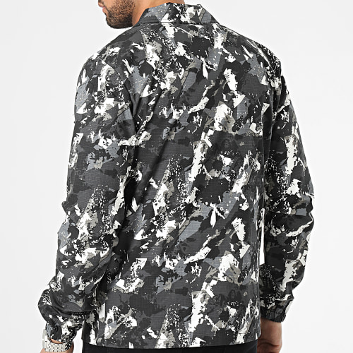 Veste Zippée Gris Anthracite Camouflage