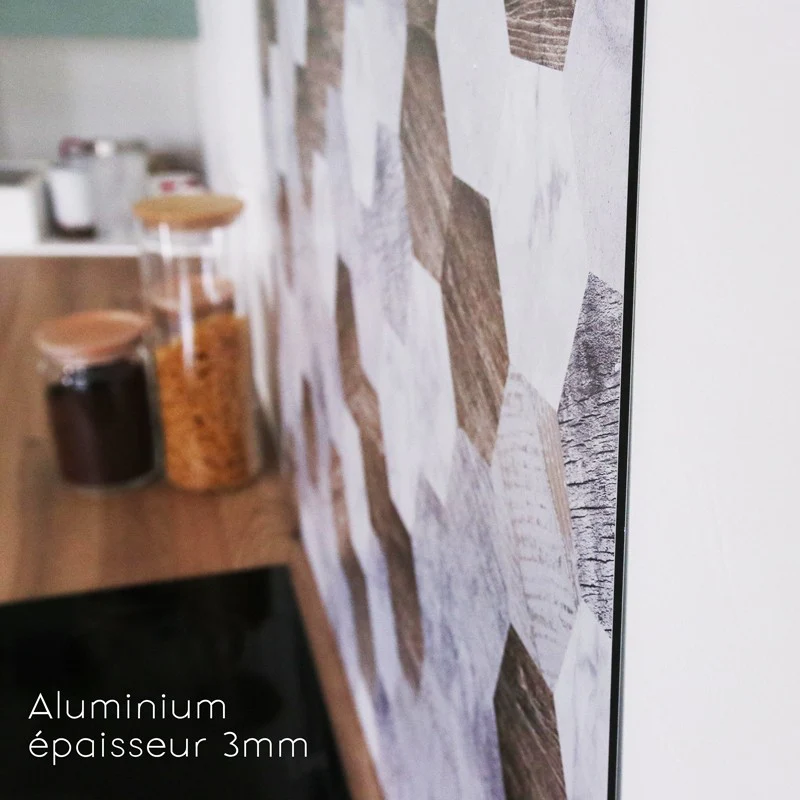 Crédence cuisine Fond de hotte ALU : L 90cm x H 70cm - MIX AND MATCH 9