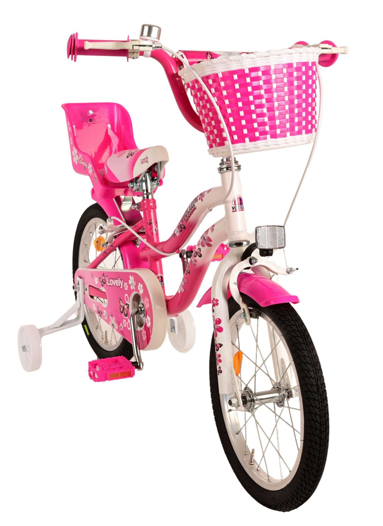 TPFSports Lovely Kinderfahrrad - Mädchen - 16 Zoll - 2 Handbremsen - Rot