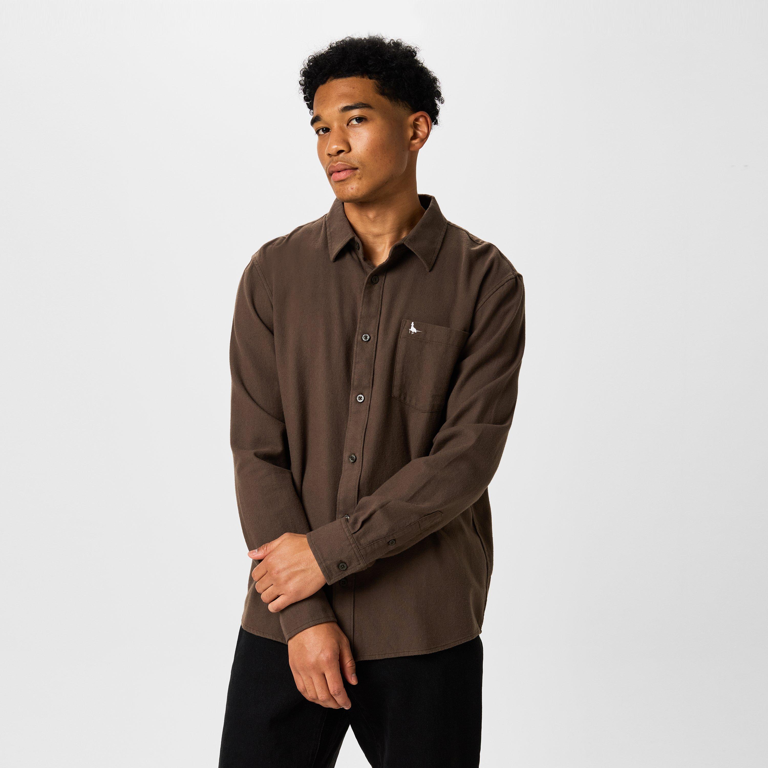 Jack Wills JW Plain Flannel Shirt Mens
