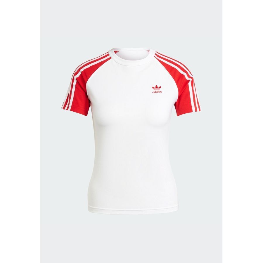 Adidas Original T-shirt slim manches raglan 3 bandes Adicolor