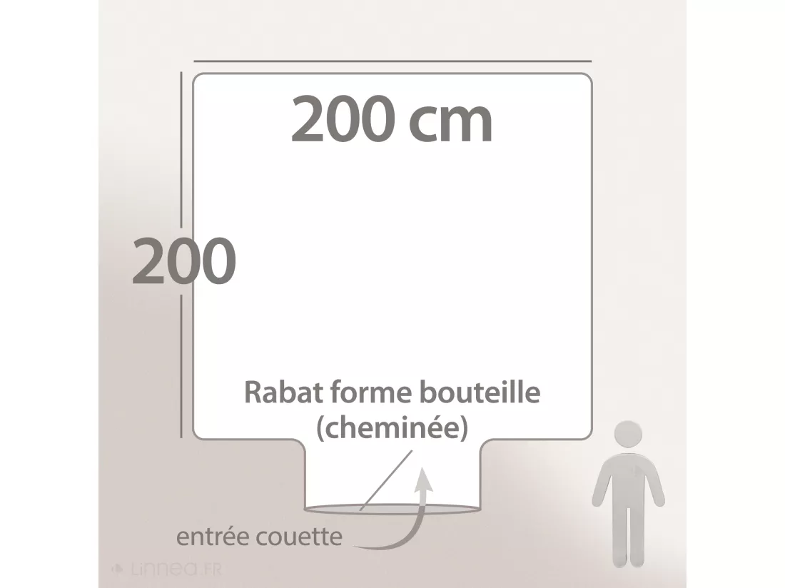 Housse de couette 200x200 cm coton SACHA écru Naturel