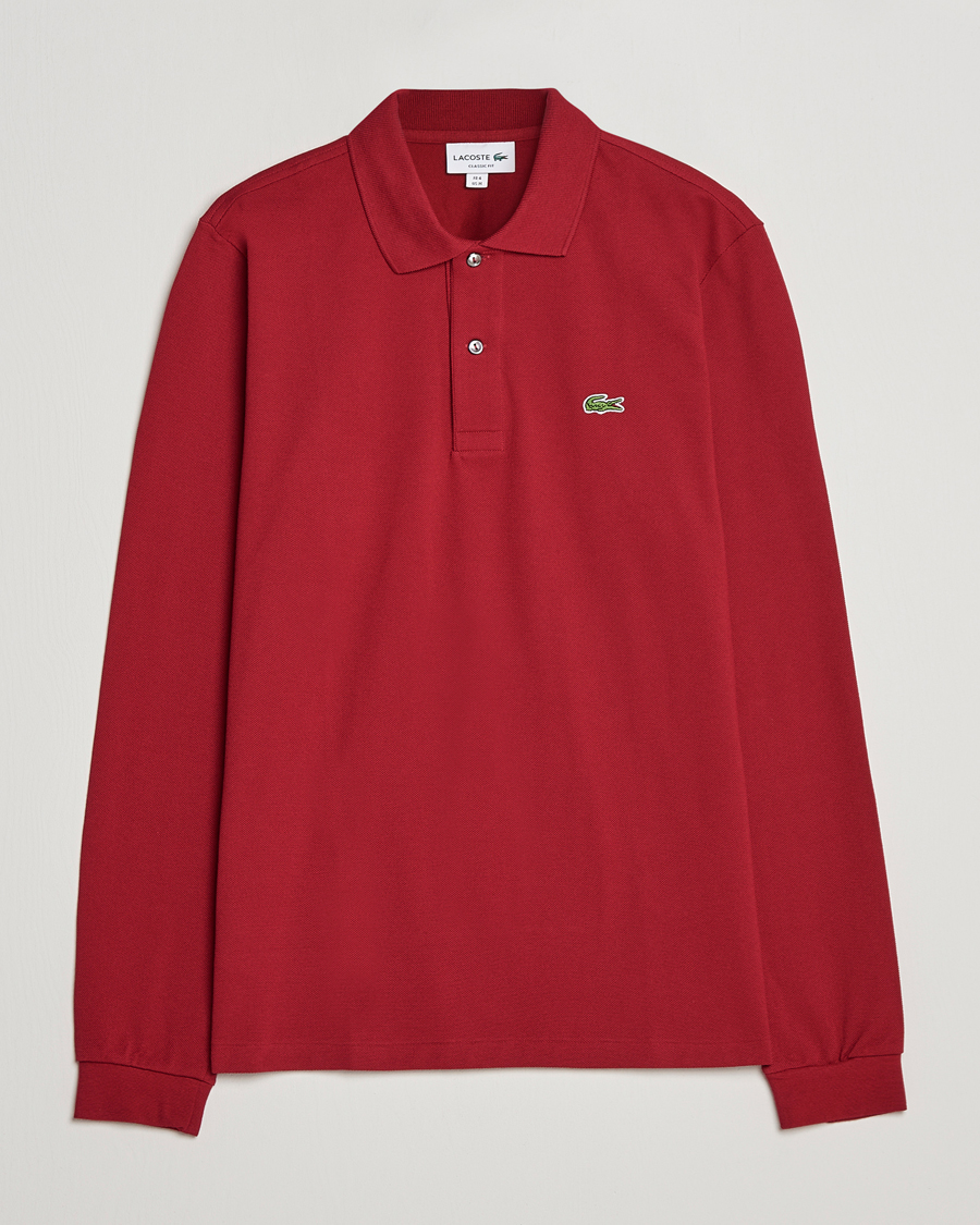 Lacoste Original Long Sleeve Polo Piké Bordeaux
