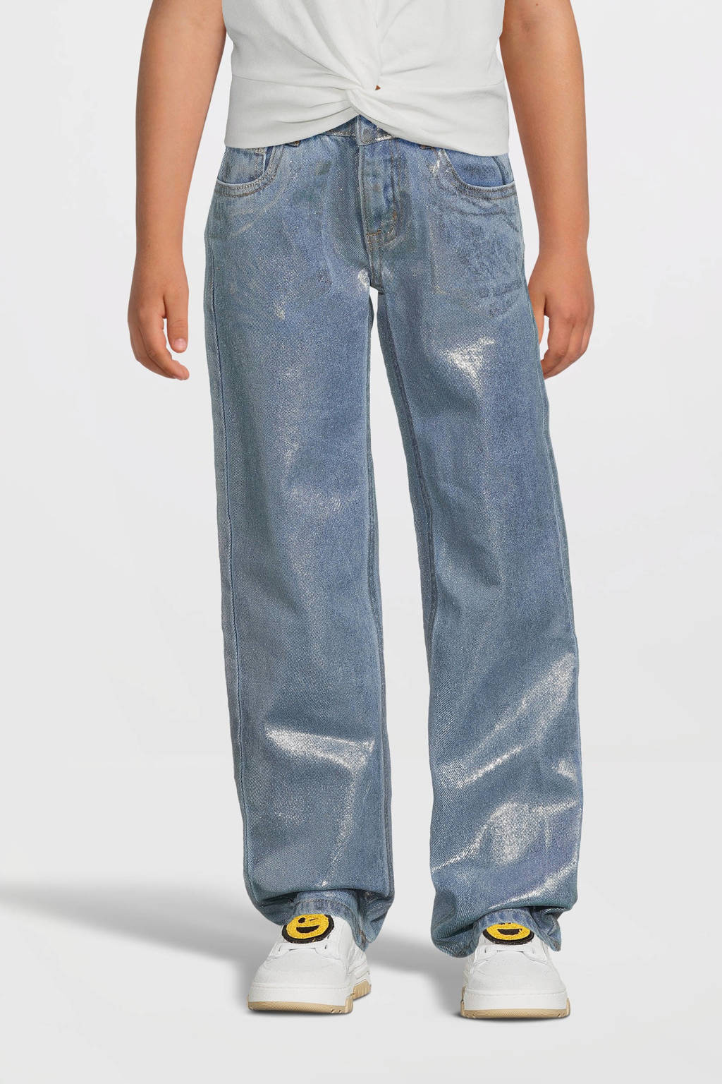 NAME IT coated straight leg jeans NKFROSE light blue denim