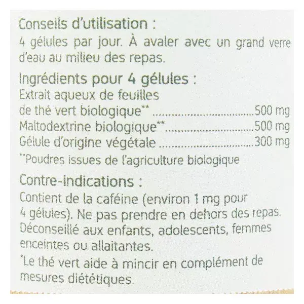 Chá Verde Orgânico Nat & Form - 200 Cápsulas Vegetais