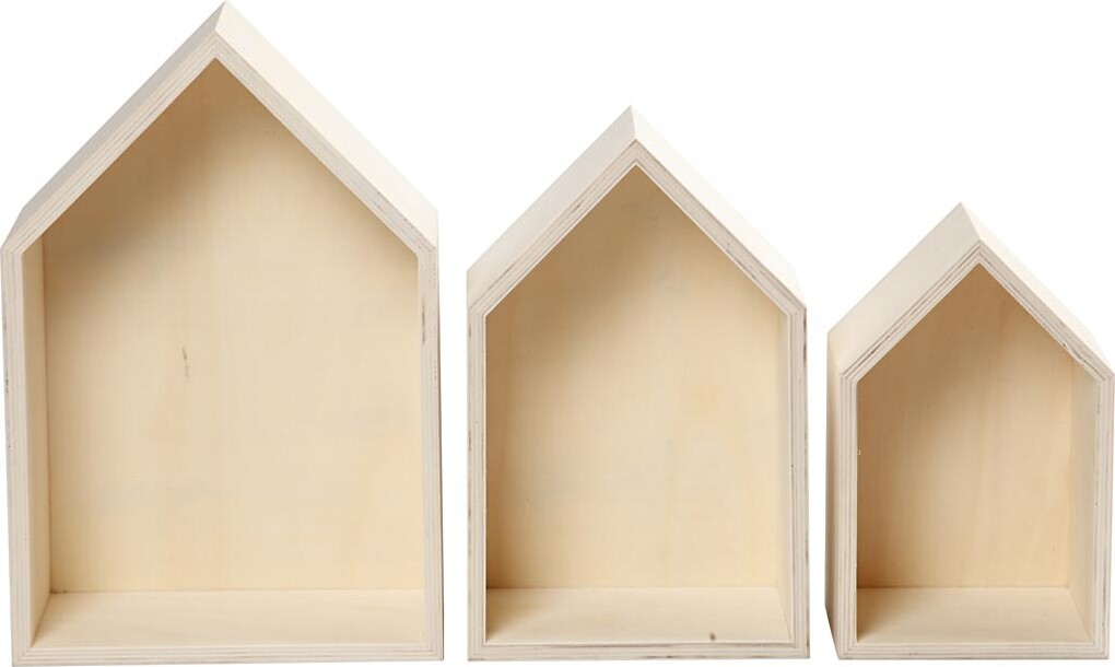 Bogkasser - Huse - H 20,3+25,3+31 CM - D 10 CM - B 13+16,2+20 CM - 3 Stk