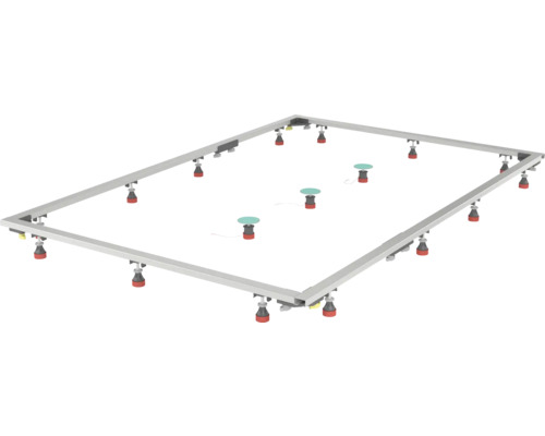 Mepa SF rechthoekig montageframe voor mineraal gegoten douchebakken 70x70 cm tot 120x180 cm 150179