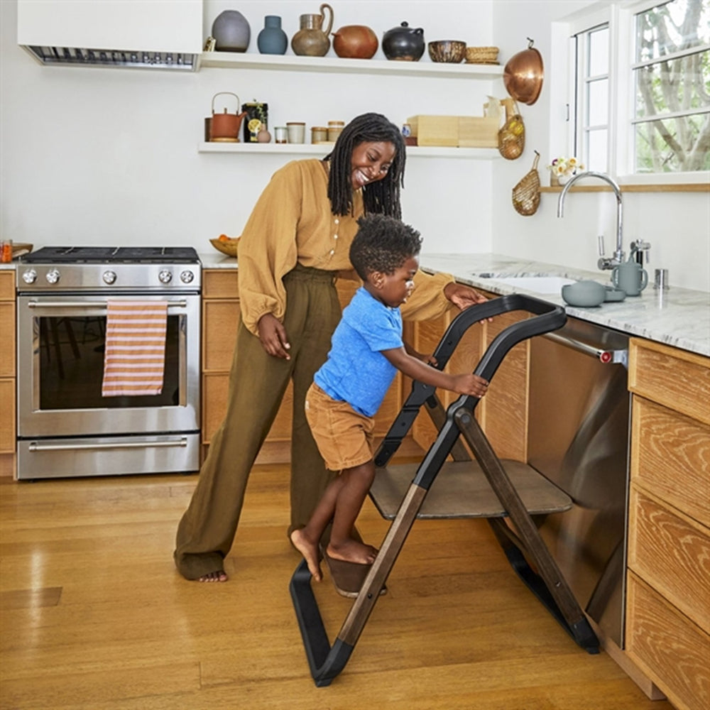 Køb Ergobaby Evolve Kitchen Helper Plade og Bøjle Dark Wood Black