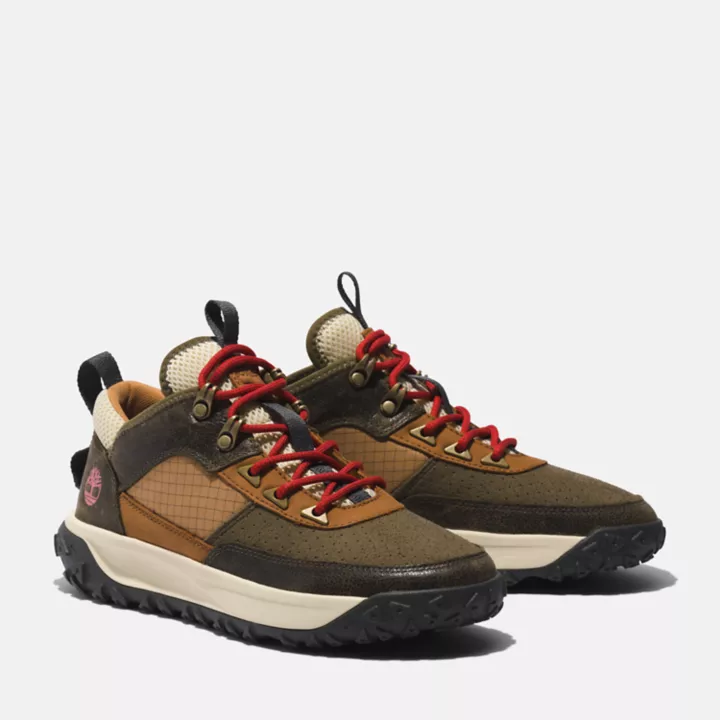 Bota de caminhada baixa Greenstride Motion 6 para mulheres na cor verde.