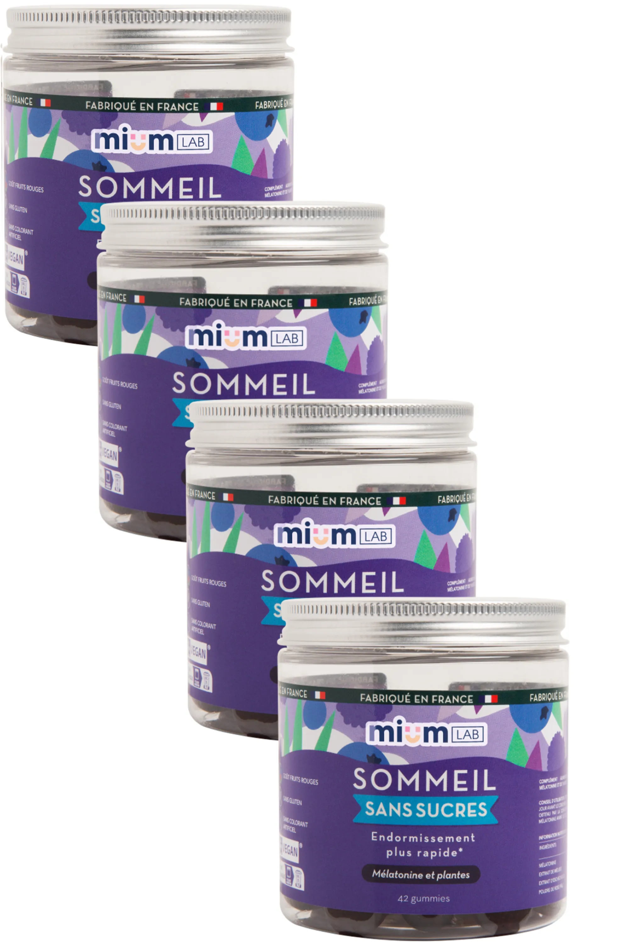 Mium Lab ex Les Miraculeux Compléments alimentaires gummies Sommeil sans sucres-100 g