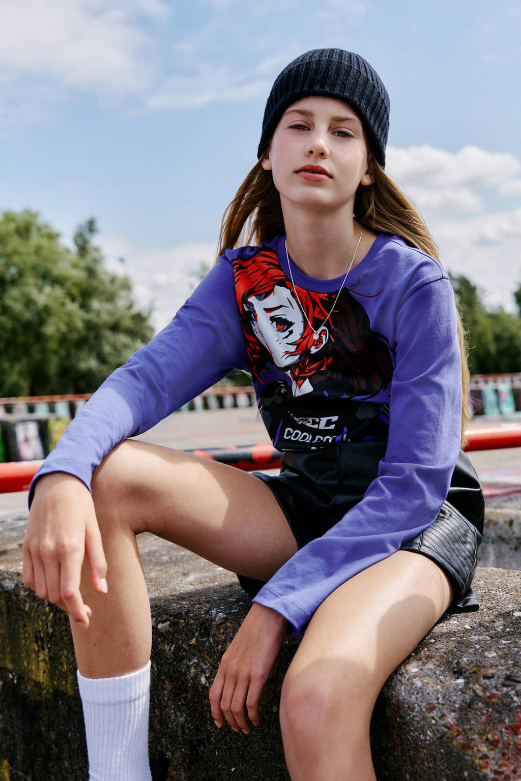 Coolcat Longsleeve T-shirt Tabitha met Motor Girl Print