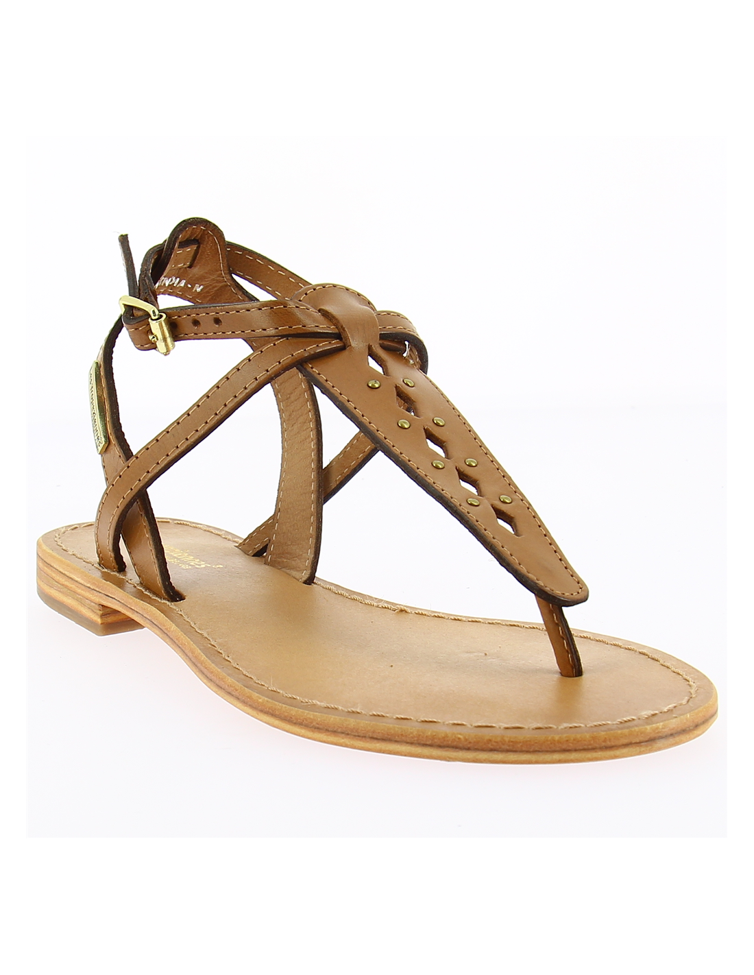 Les tropeziennes par M.Belarbi Sandales Plates Femme Harnox Cuir Marron