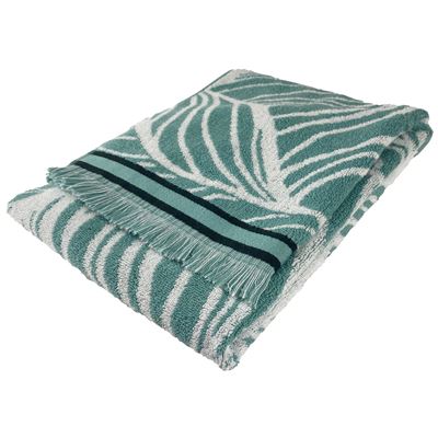 Linge de toilette motifs feuilles tropicales - 450 g/m²
