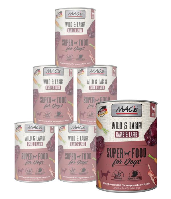 MAC's DOG Nassfutter für Hunde, 6 x 800 g
