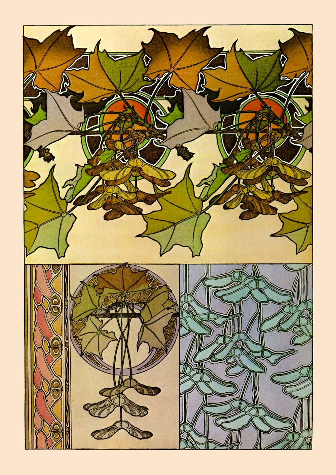 Eichenblätter von Alphonse Mucha