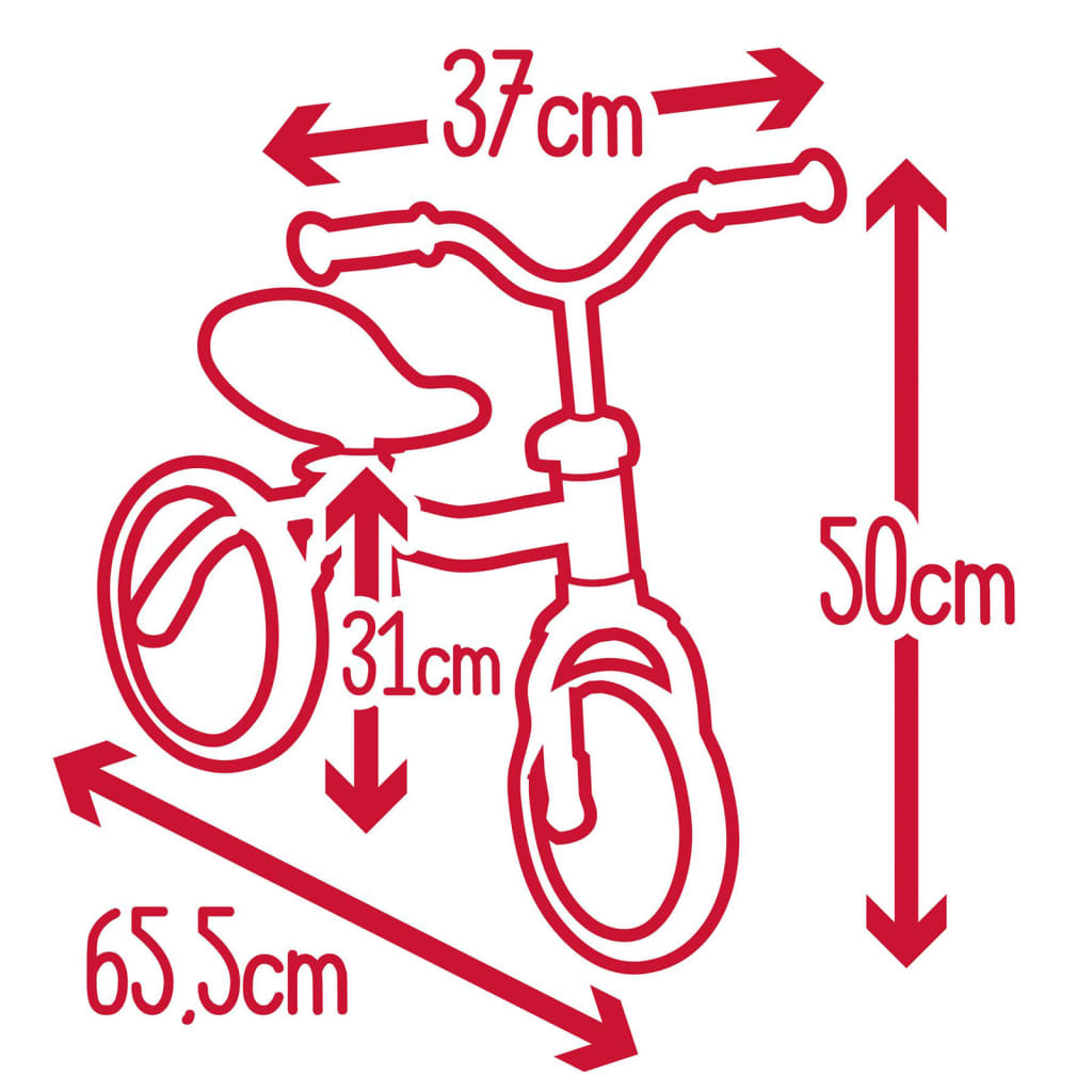 Bicicleta de equilíbrio Smoby Rookie para crianças (sem pedais)