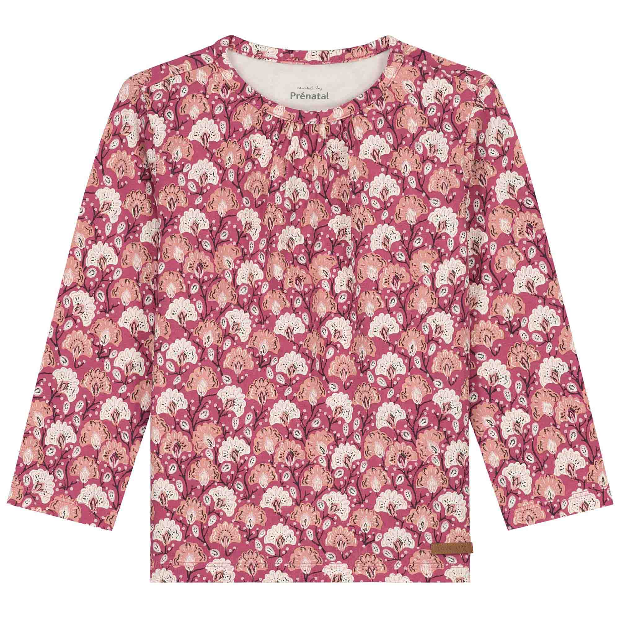 Prénatal peuter shirt lange mouwen all over print rood