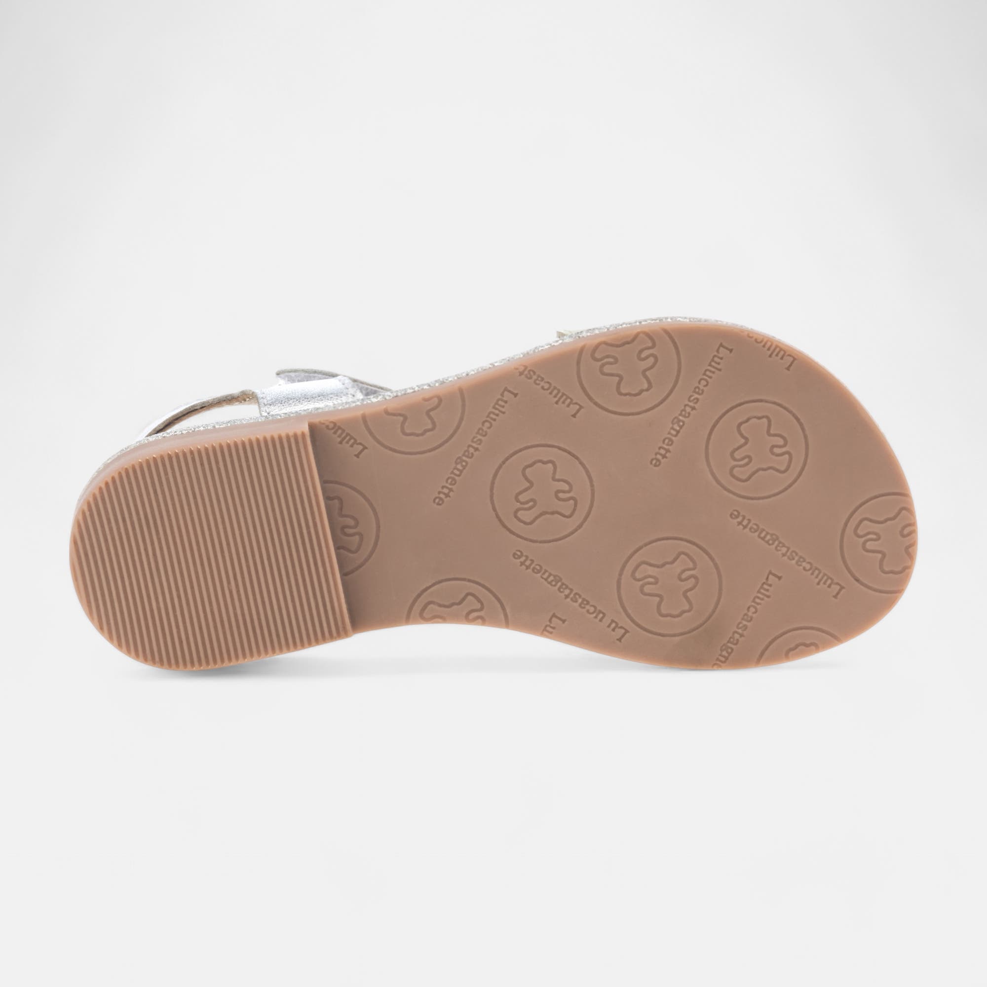Nu-pieds Fille en cuir argent