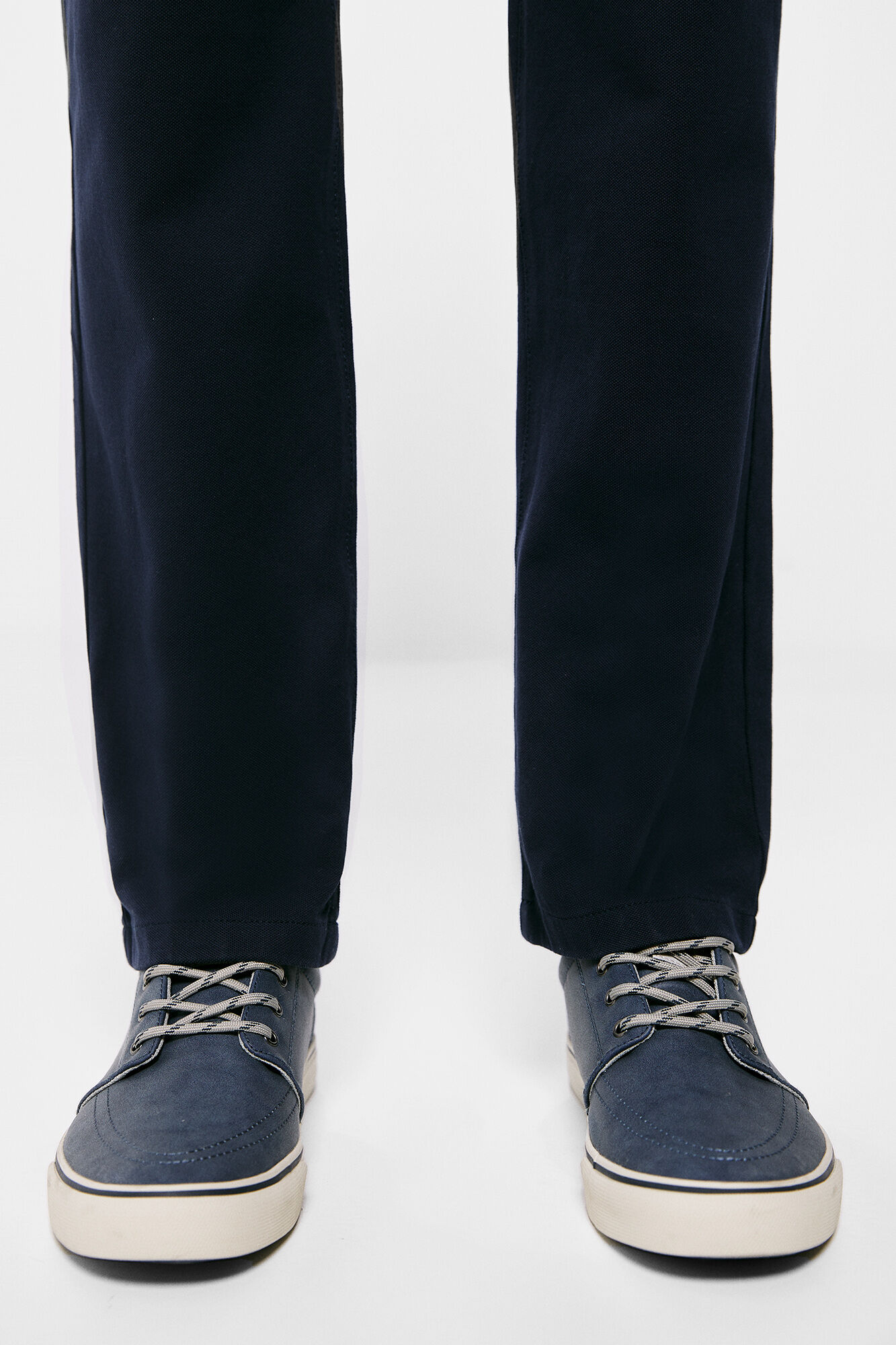 Calça chino piqué - azul escuro
