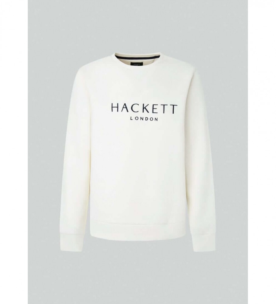 Moletom Hackett Heritage com gola redonda, branco