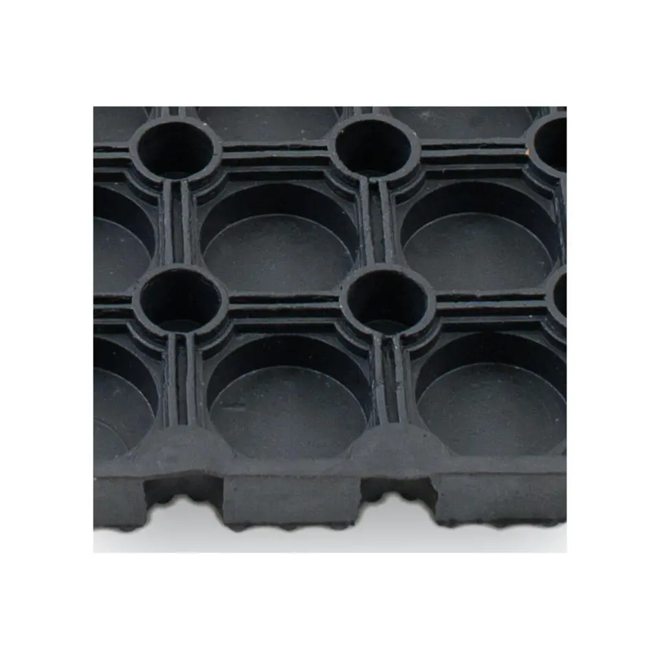 Deurmat - zwart - 40 x 60 cm - rubber - rechthoekig
