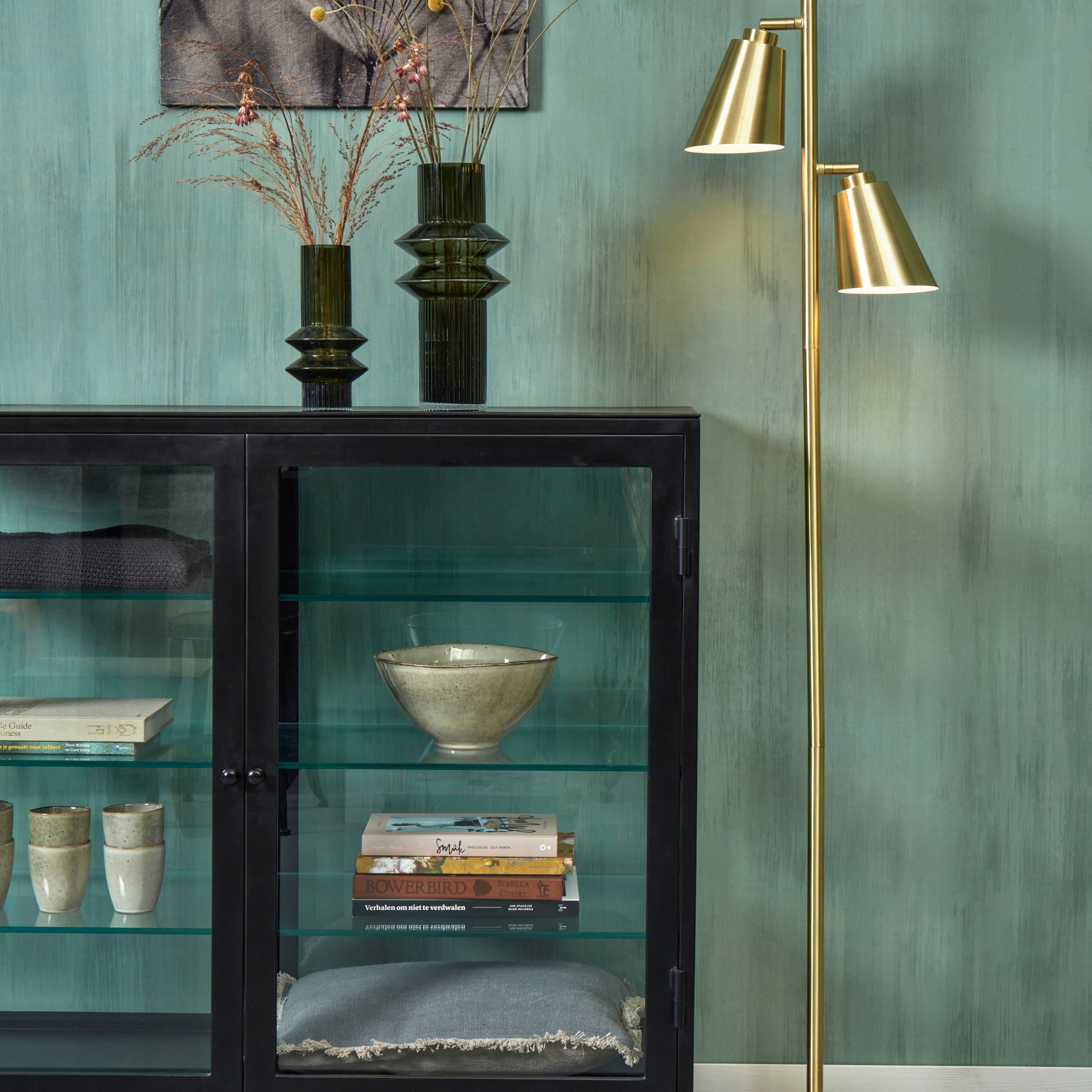It's about RoMi Bremen Vloerlamp - 2-kap - Goud