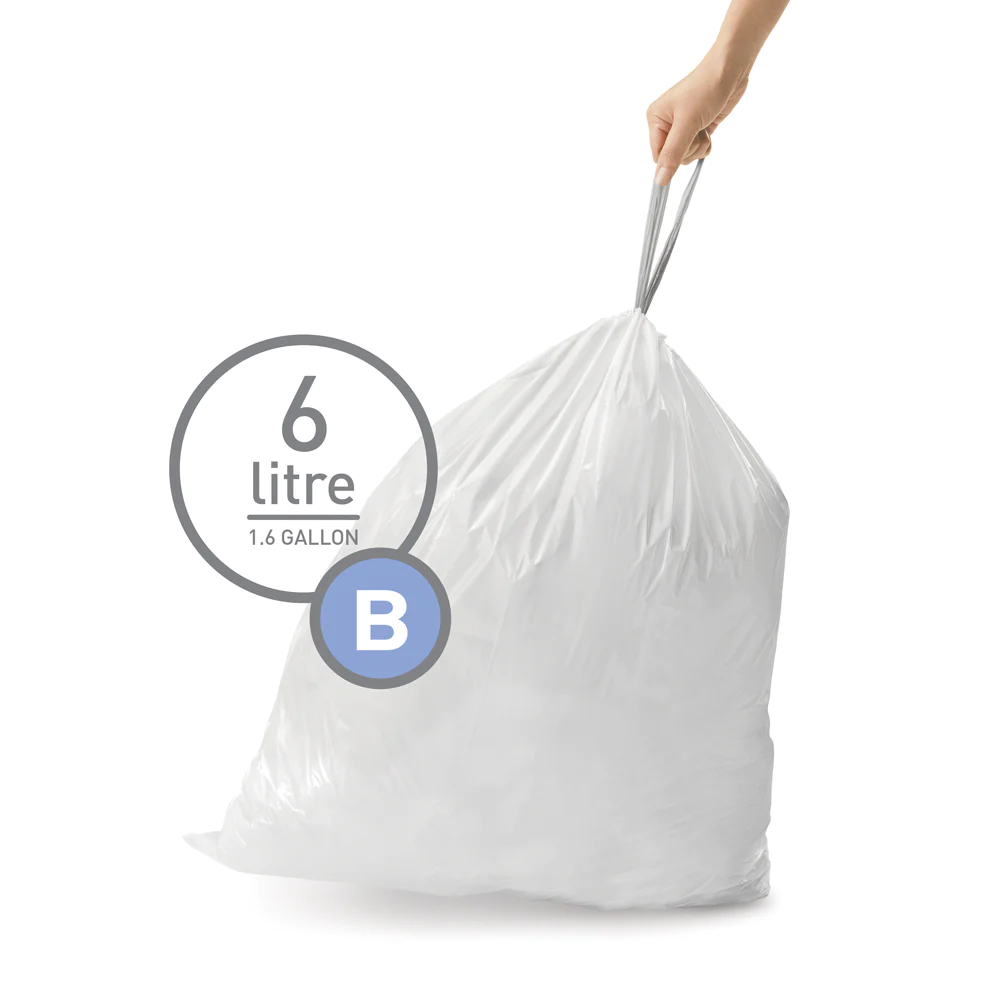 Pack de 20 sacs poubelle 6L code B Simplehuman