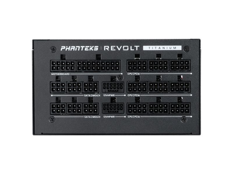 Phanteks Netzteil Revolt Titanium 1600 W Leistungsstarkes ATX 3.0 Netzteil mit 1600W, 80 PLUS Titanium zertifiziert, vollständig modular, kabellos und nativer 12 VHPWR Unterstützung