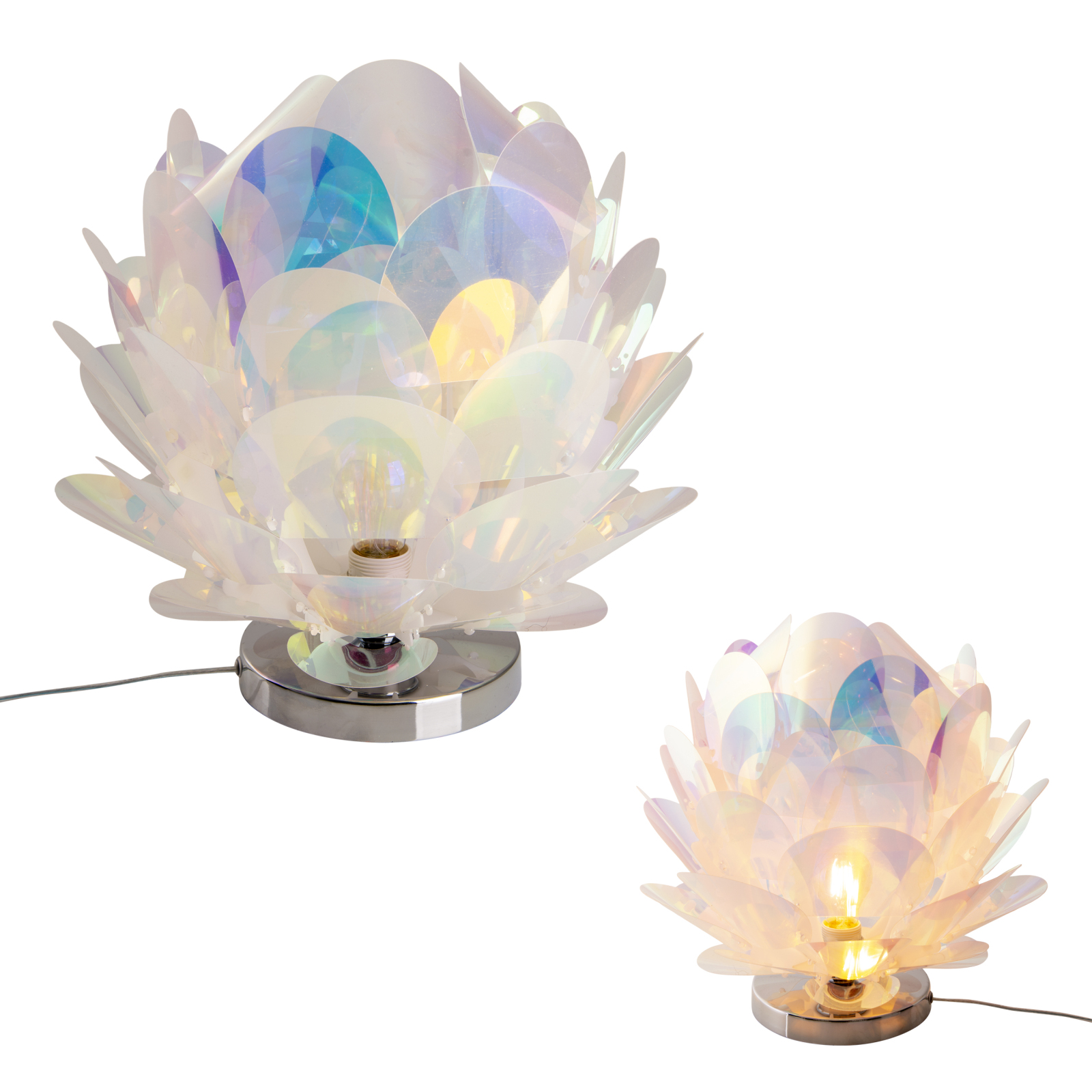 Tischlampe - irisierend - 35,5 cm hoch