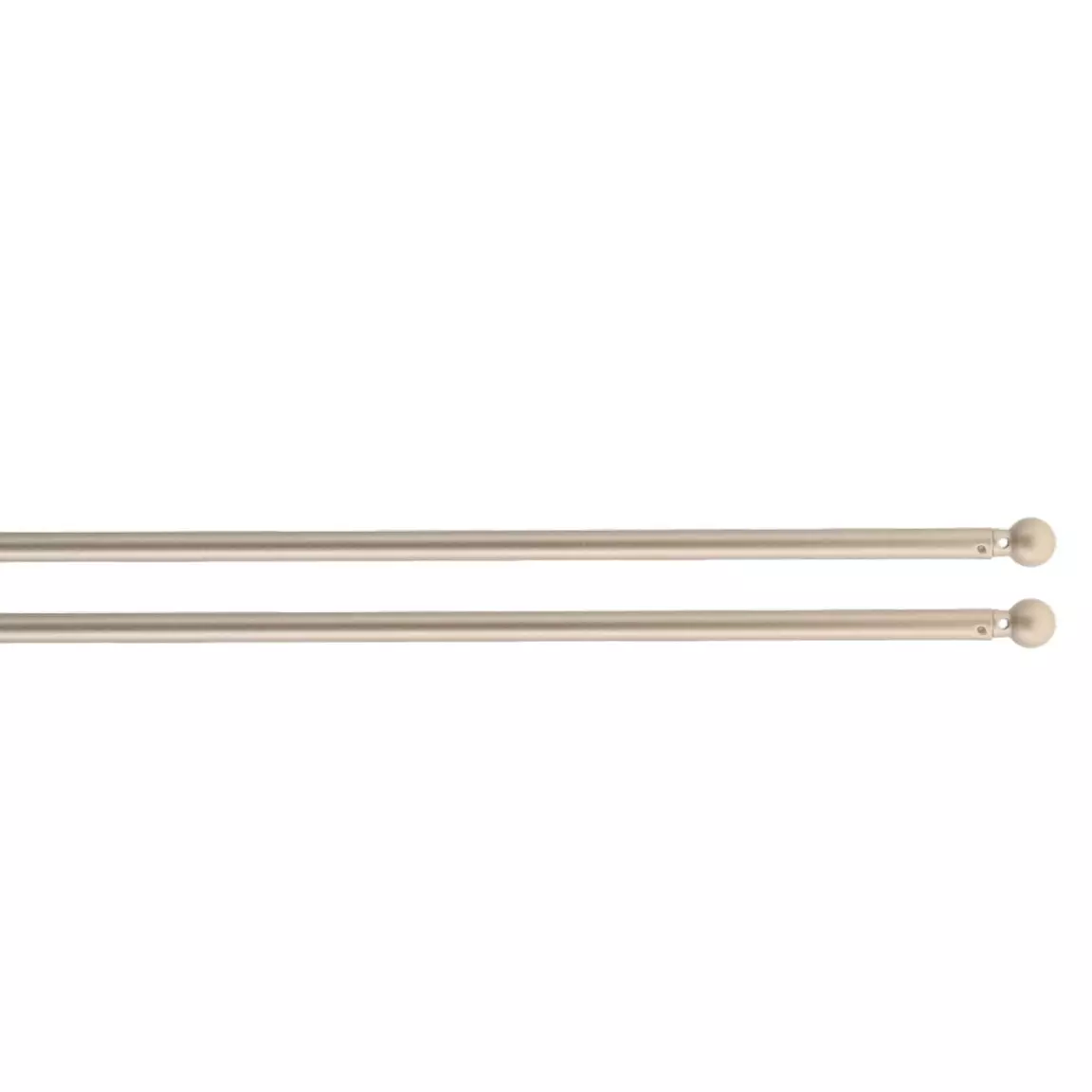 Lot de 2 tringles voilage extensibles rondes (L40 à 600 cm) Rona Or
