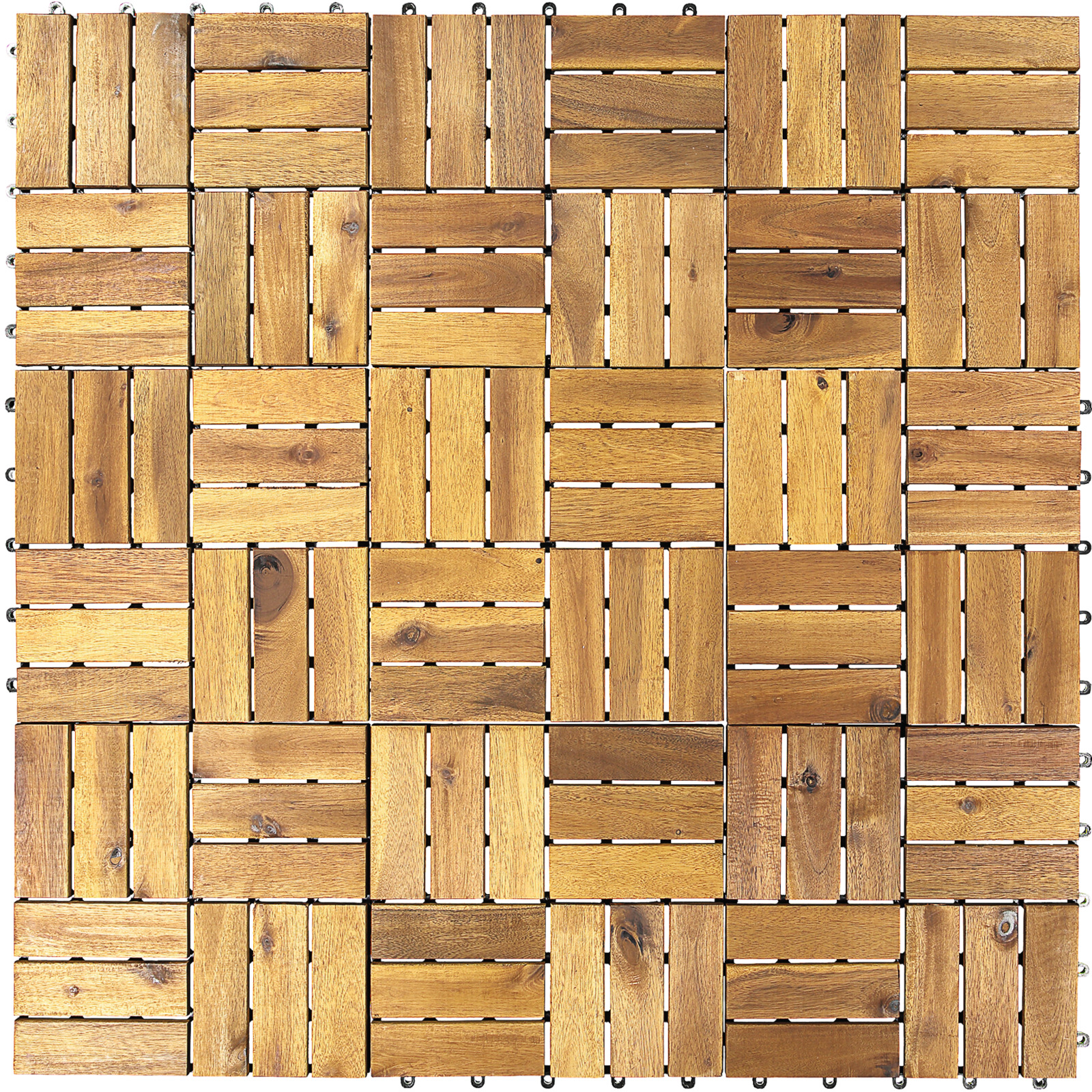 Holzbodenplatten Akazie 30 x 30 cm