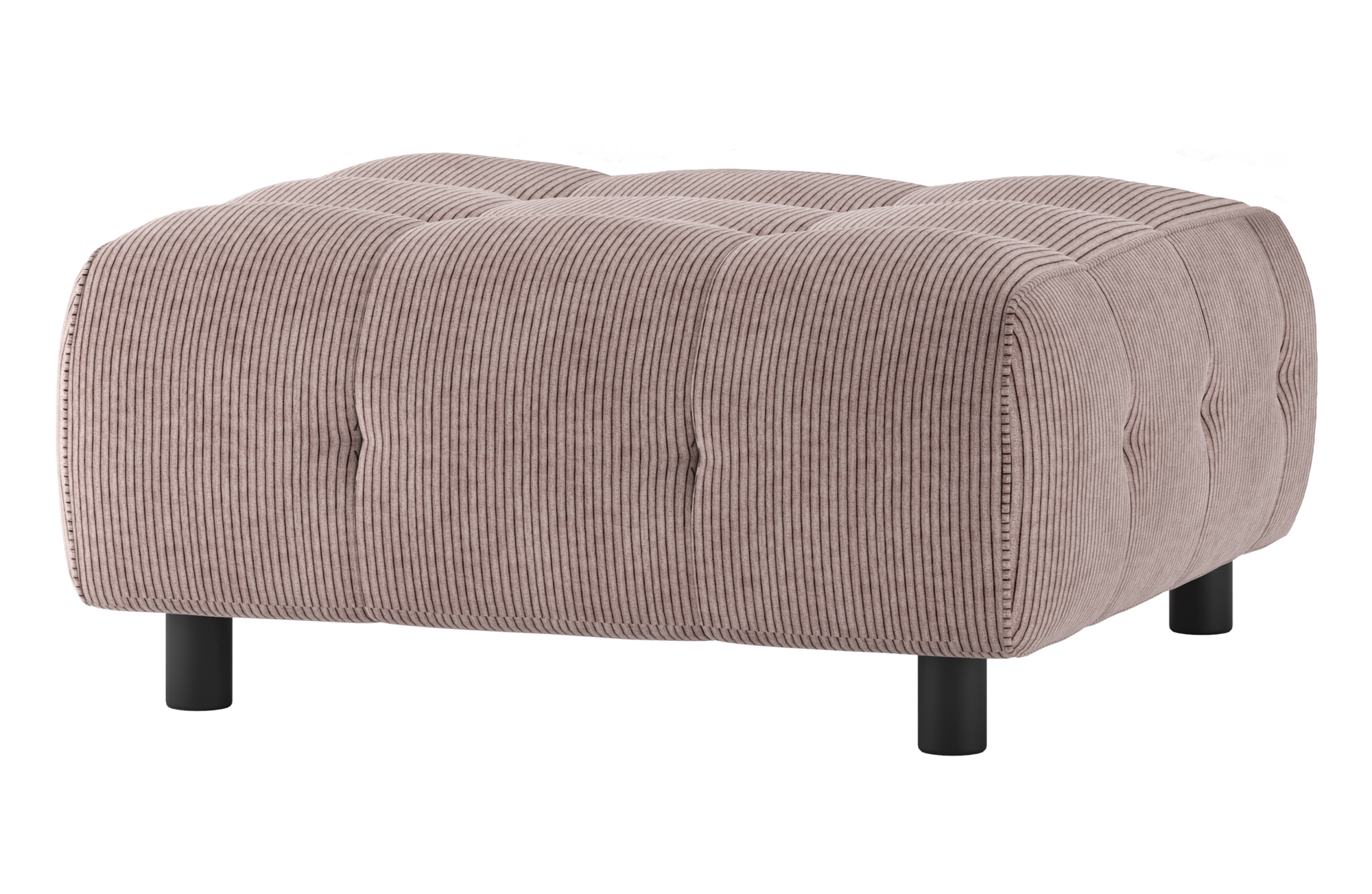 Hocker Louis ribstof mauve