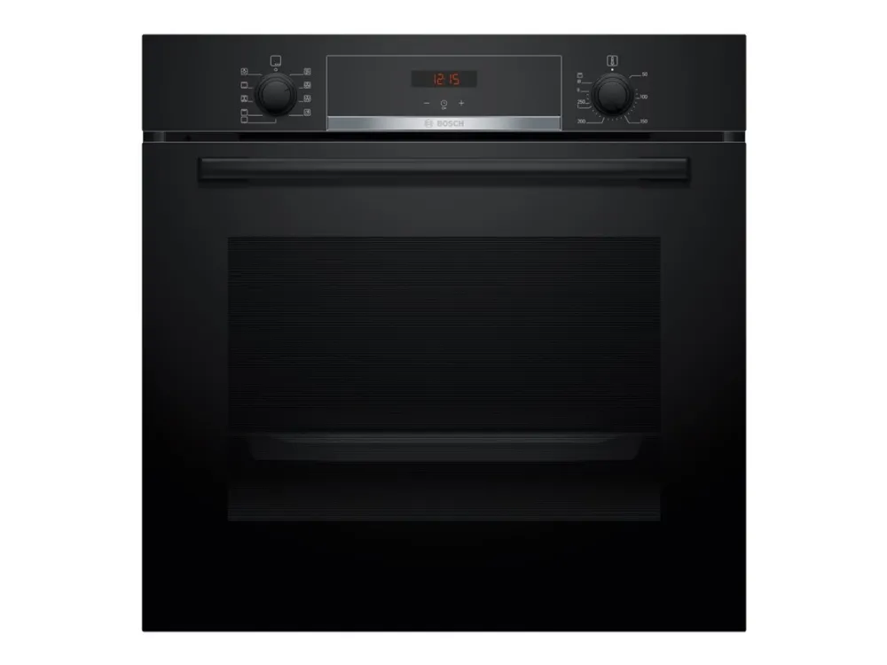 Bosch Serie | 4 HBA534BB3 - Ovn - til indbygning - niche - bredde: 56 cm - dybde: 55 cm - højde: 58.5 cm - med selv-rengøring - Klasse A  - sort