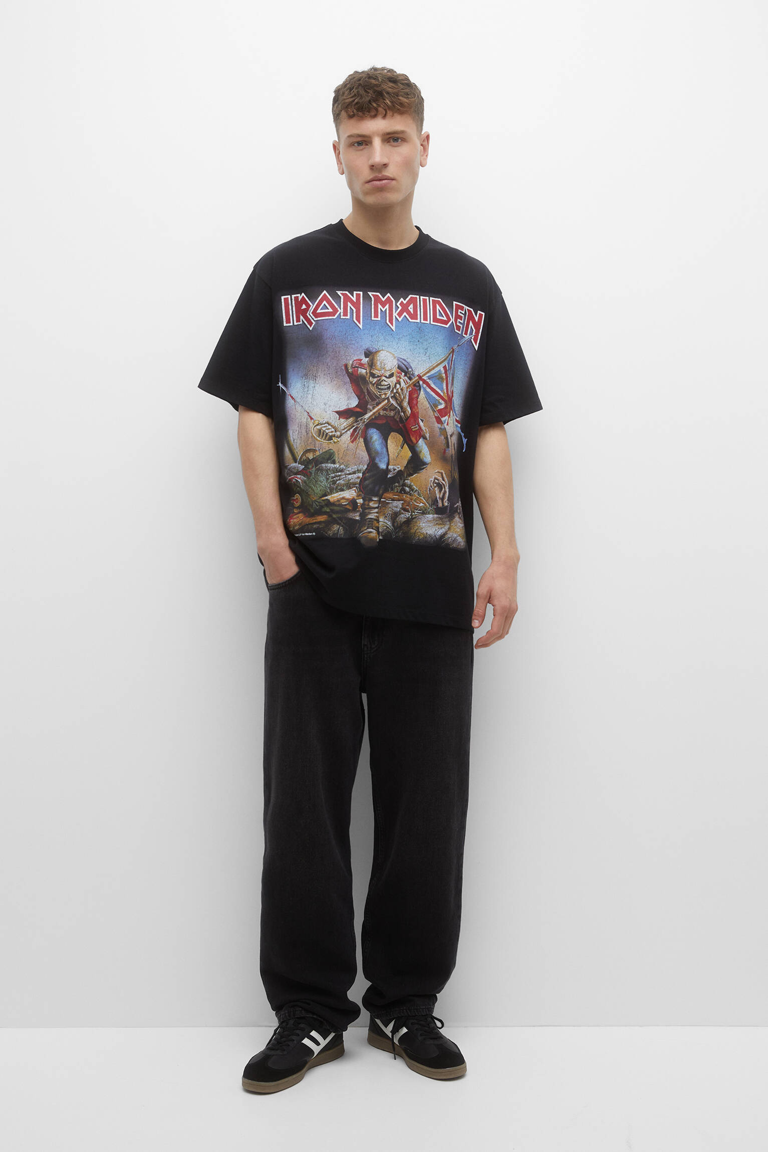 Camiseta de manga curta Iron Maiden - Preta