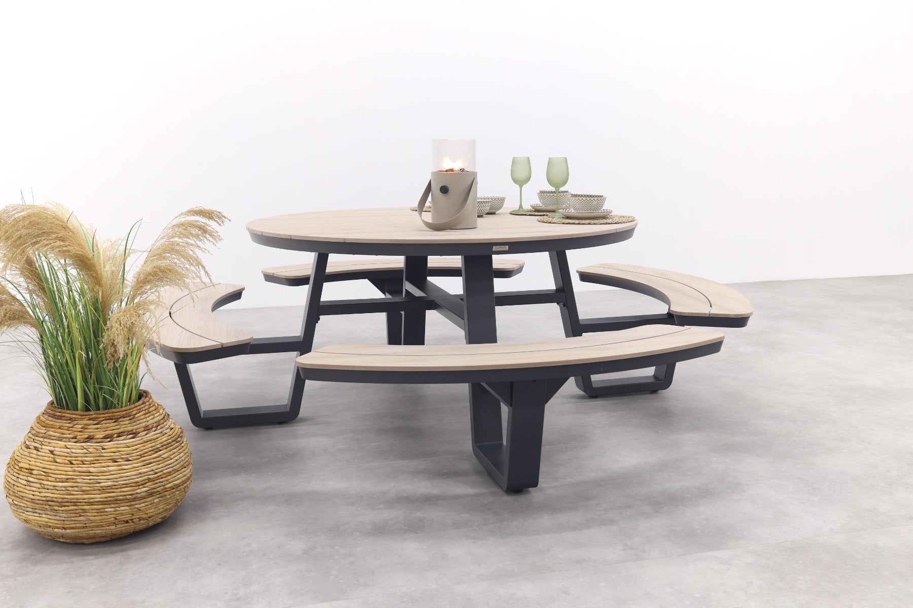 Garden Impressions Sarria picknick set Ã148 x 75 - donker grijs