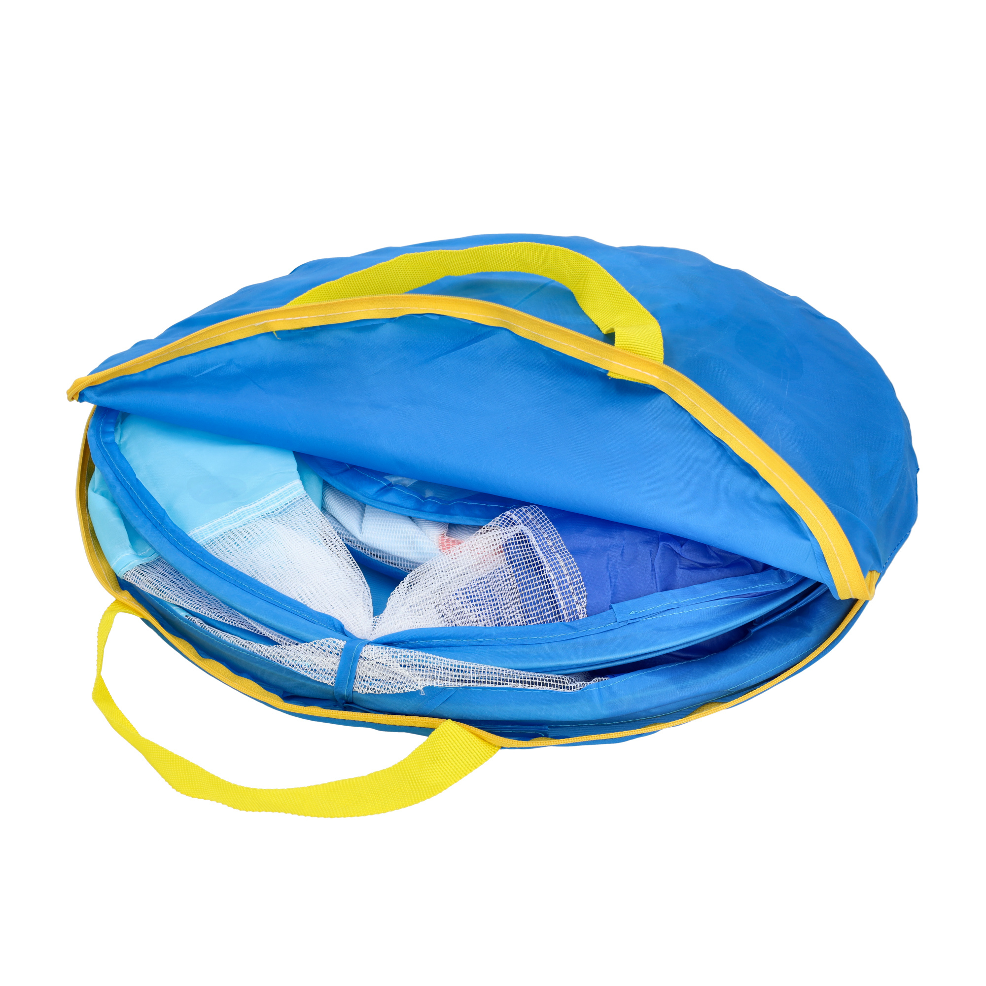 (270x90cm) Kinder Pop-Up Spielzelt Bällebad Spiel Tunnel mit Wurfkorb   Tragetasche - Meerestiere
