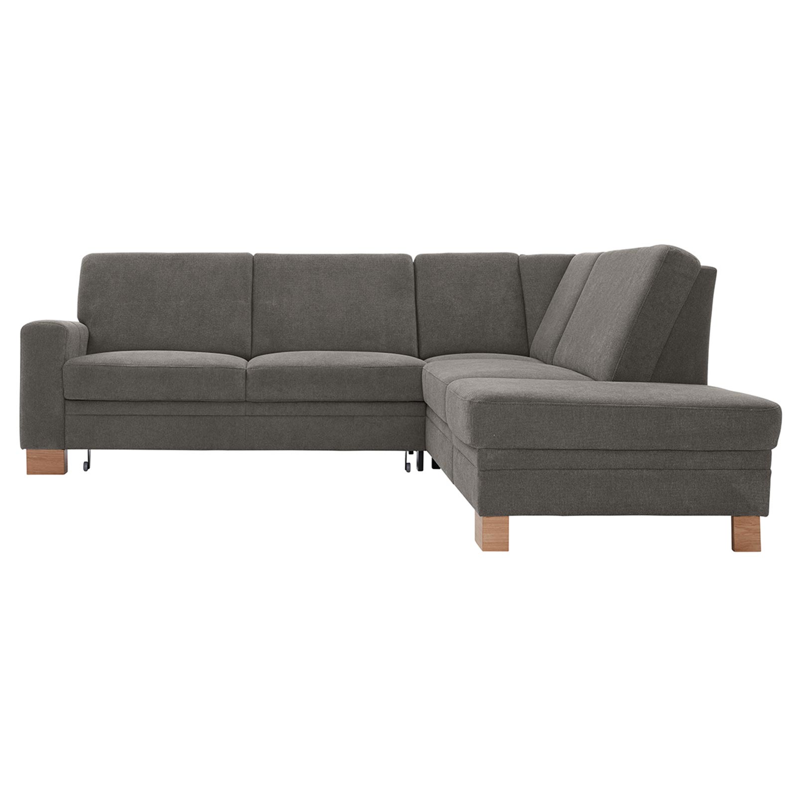 polsterpower Ecksofa - Belle grey - Basismodell - Ottomane rechts