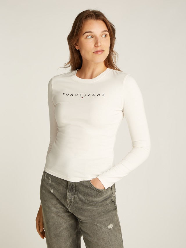 Tommy Jeans Curve Langarmshirt »TJW SLIM LINEAR TEE LS EXT«, Grosse Grössen