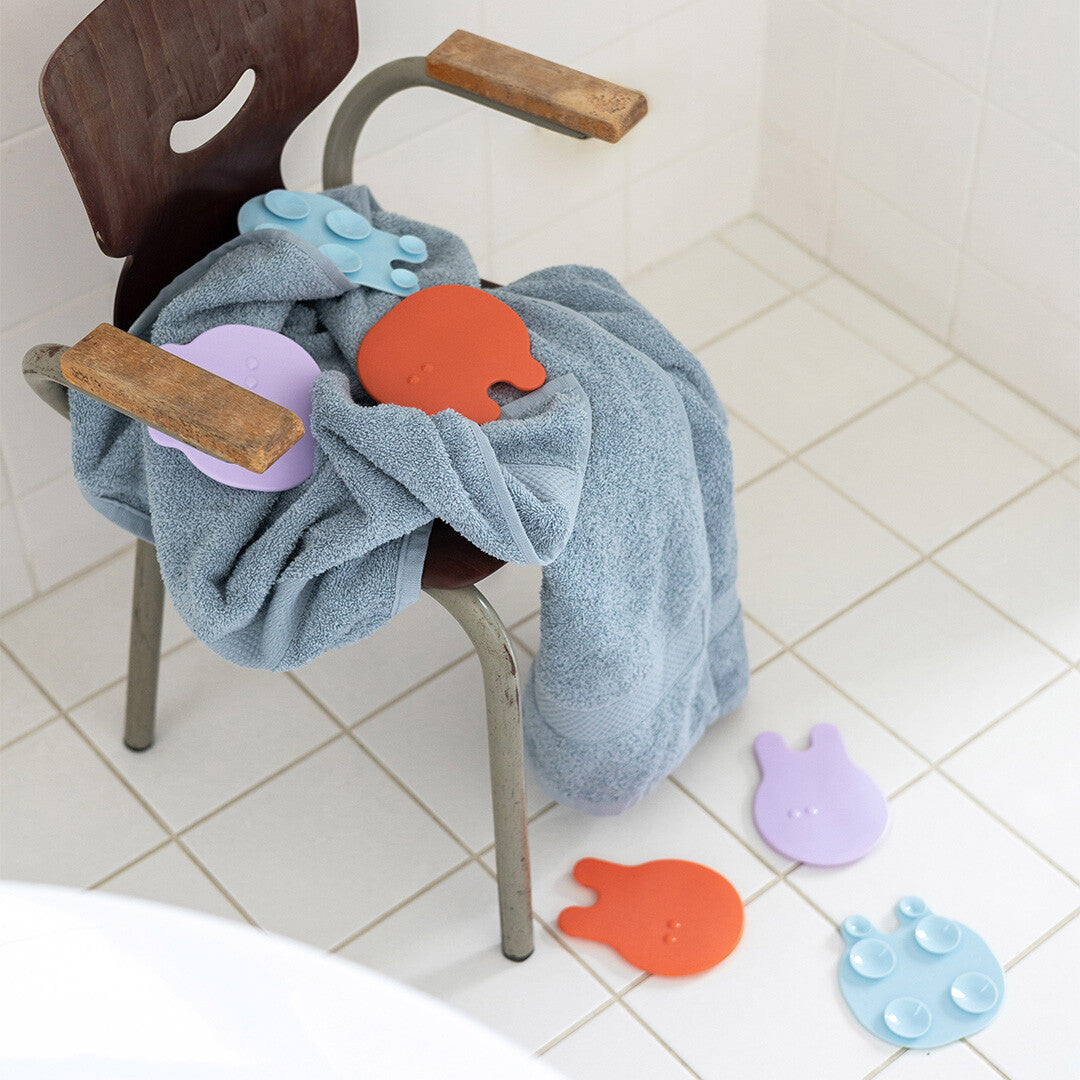 Quut mini badmatjes grippi - coral blue