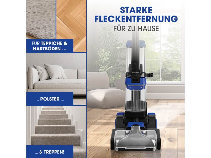 CLEANmaxx Teppichreiniger Pro  Schwarz/Blau Teppich- und Bodenreiniger