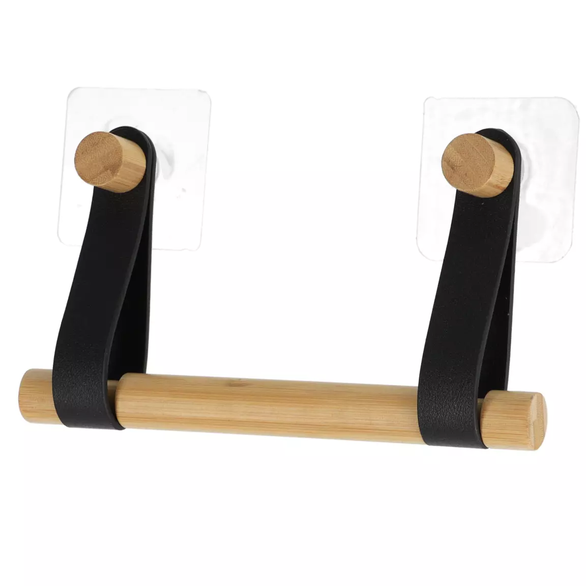 Dérouleur de papier toilette adhésif easy Chic simili cuir Noir