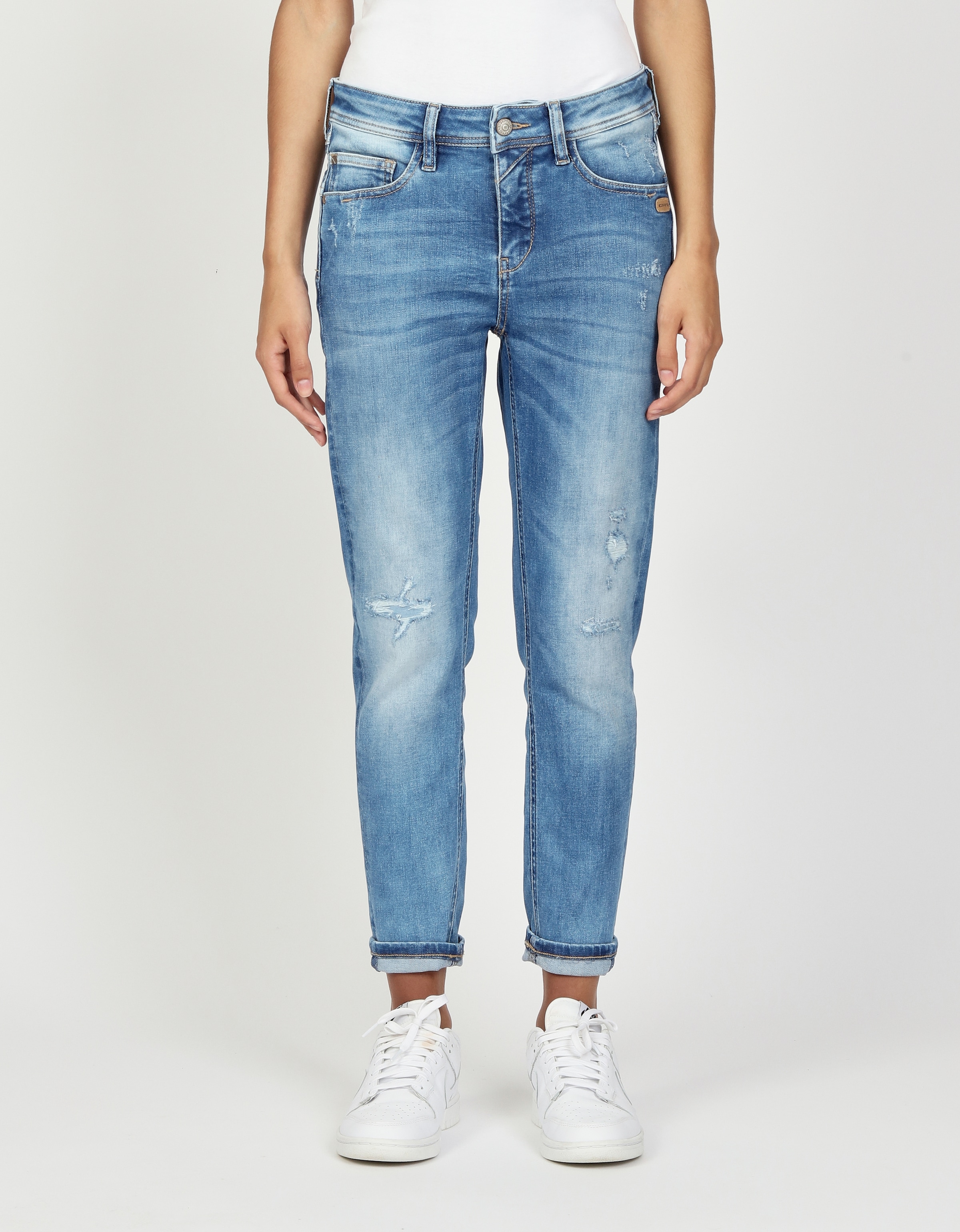 GANG Relax-fit-Jeans »94AMELIE CROPPED« aus robustem Gabardine Stretch