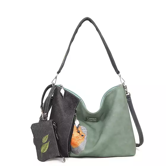 Hi-Di-Hi Buzz Hand/ Shoulderbag Light Green/ Dark Grey
