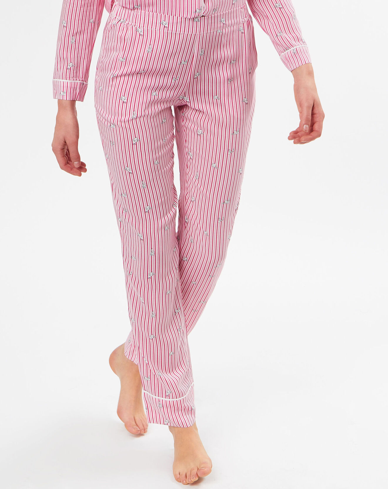 Etam Pantalon de pyjama Foxie rayé fushia